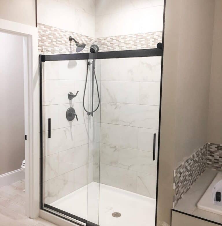 Black Frame Sliding Glass Shower Doors