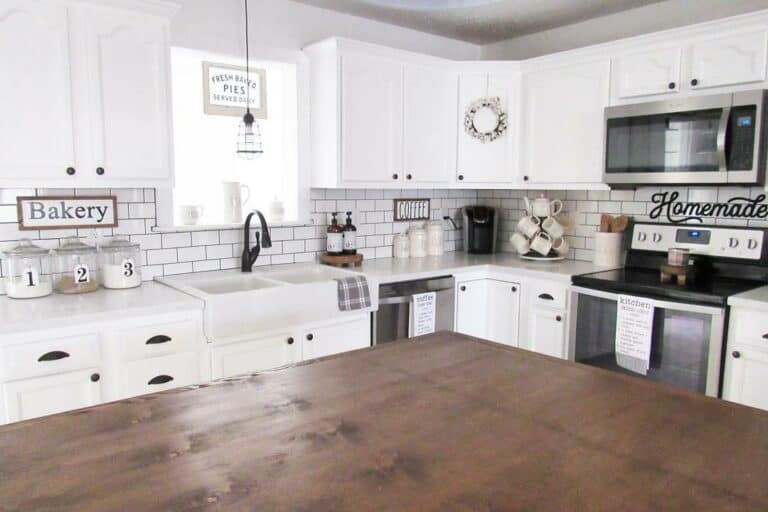 Solid Wood Kitchen Island Countertop