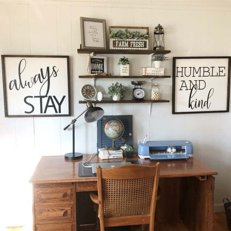 Modern and Rustic Home Office Design