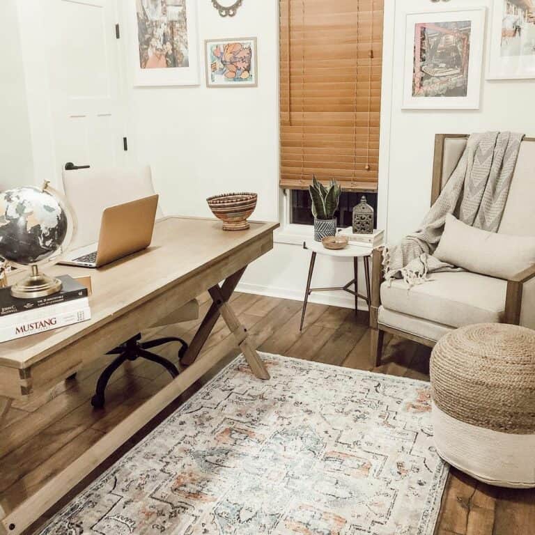 Modern Home Office With Neutral Interior