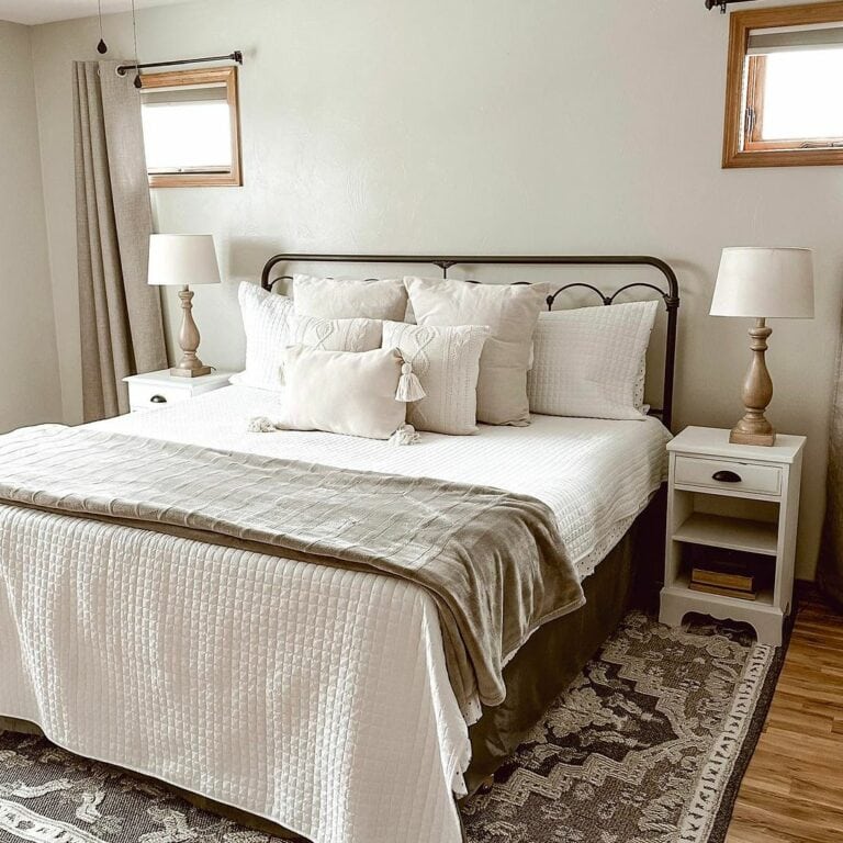 Bed Between Basement Windows