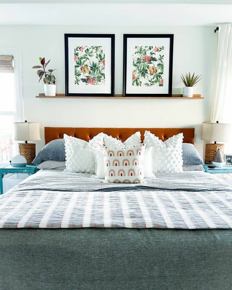 Bed With Artistic Shelf