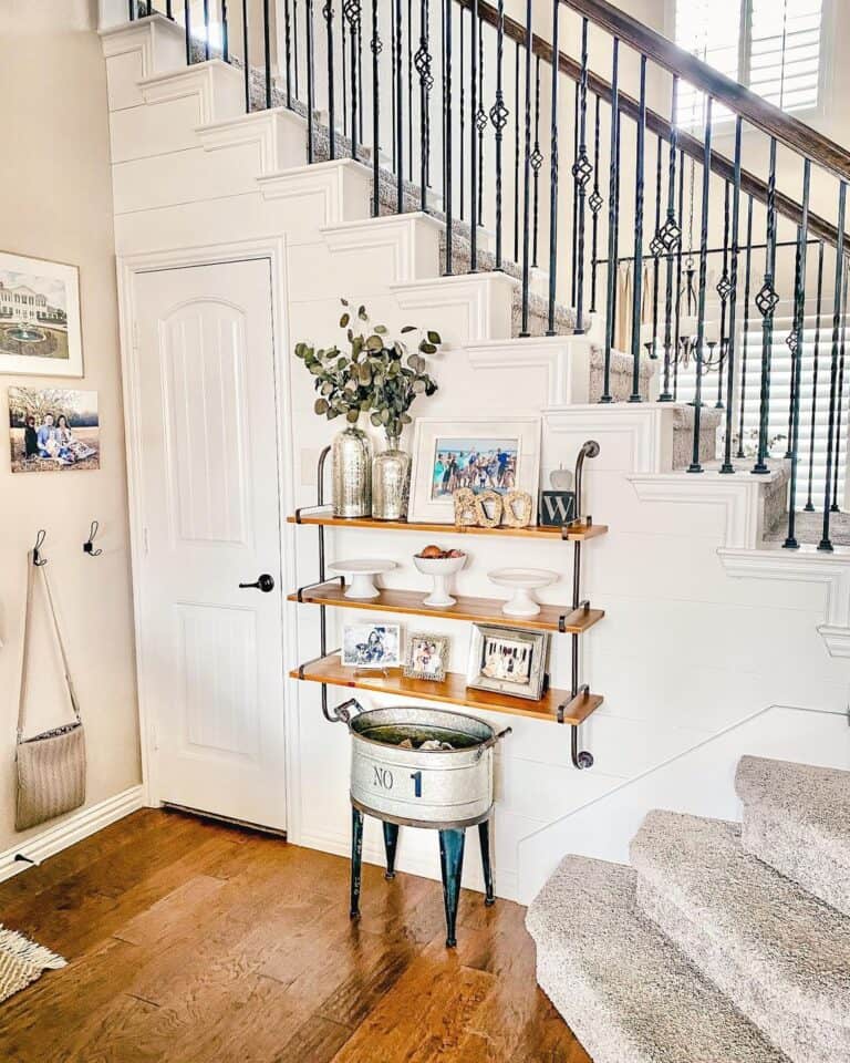 Farmhouse Meets Traditional Staircase