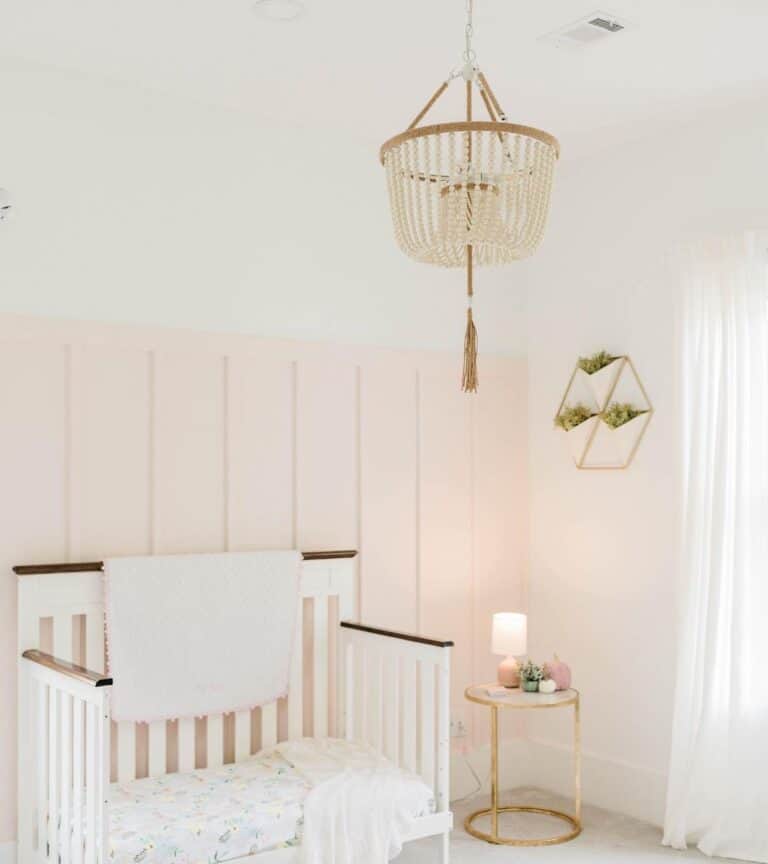 Pink Board and Batten Wall in Nursery