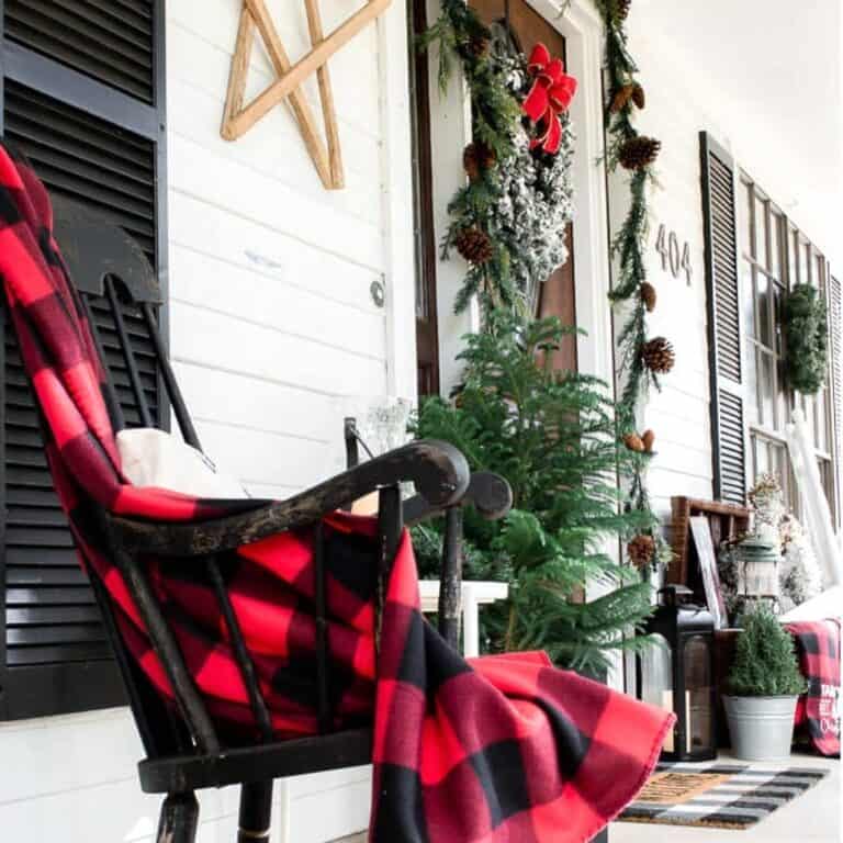 Festive Farmhouse Porch Decorations