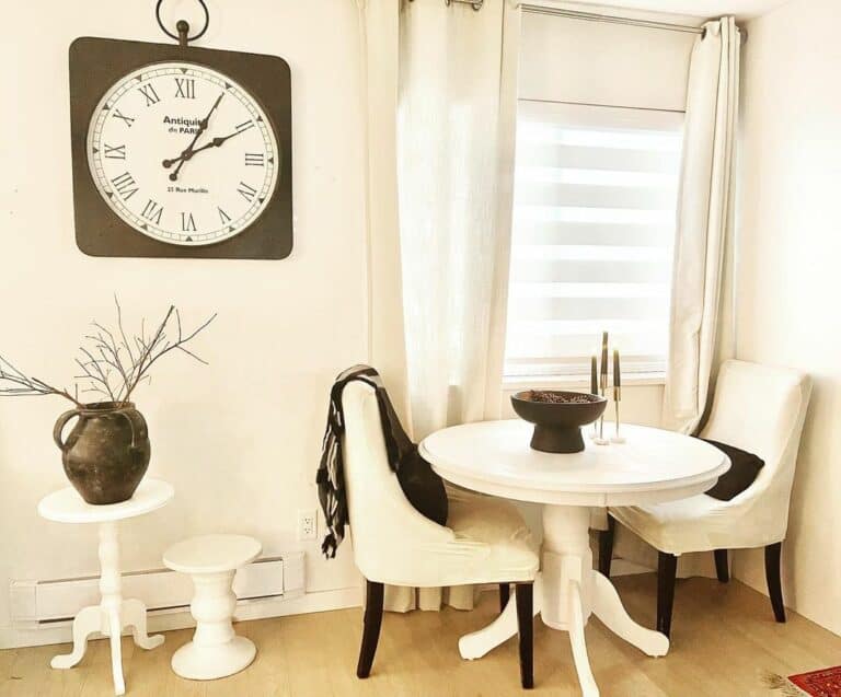French Country Décor With Antique Clock