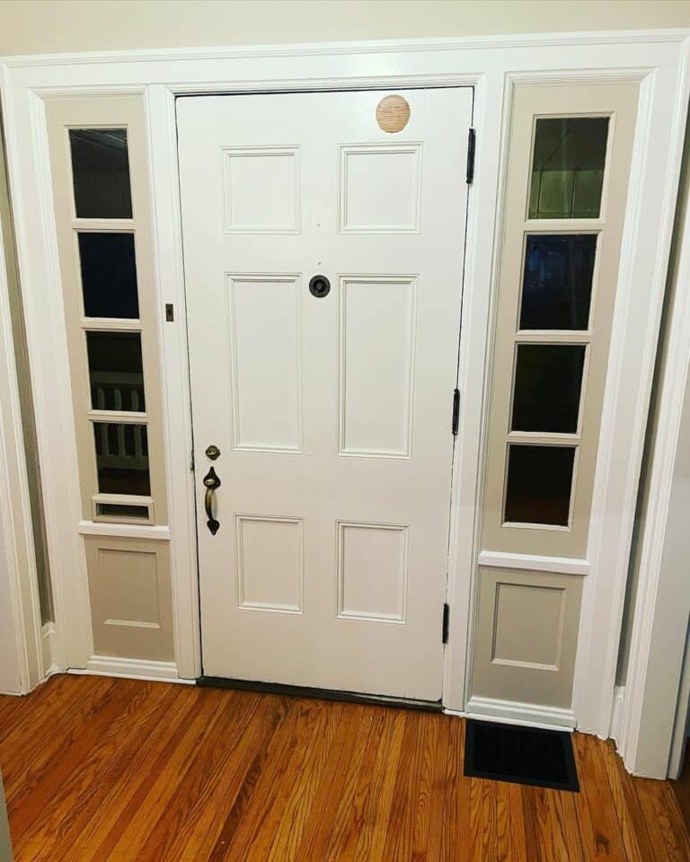 Beige Sidelights Stand Out Among White Surroundings