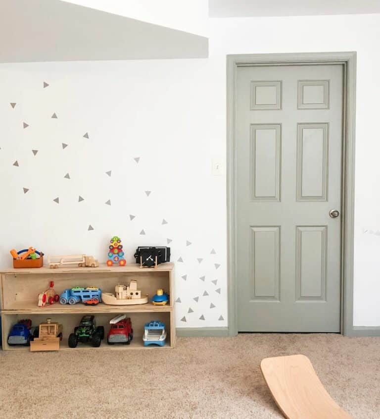 Decorative Wall Décor Matches a Gray Door
