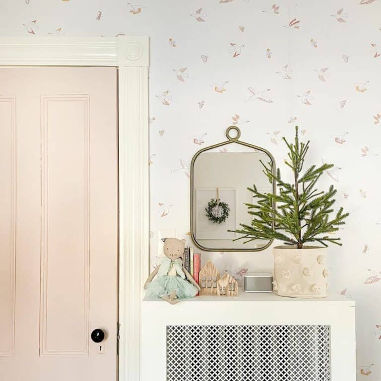 Nursery With a Soft Pink Door