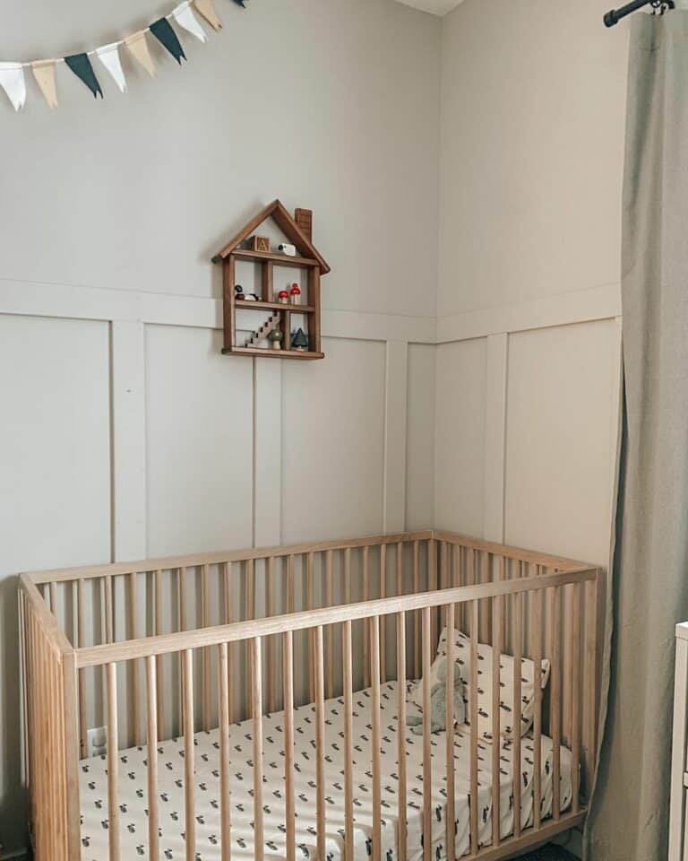 Minimalist Bare Walls With Board and Batten Wainscoting