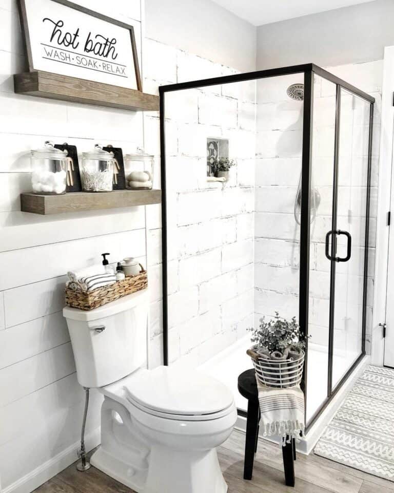 Modern Small Space Glass Wall Shower