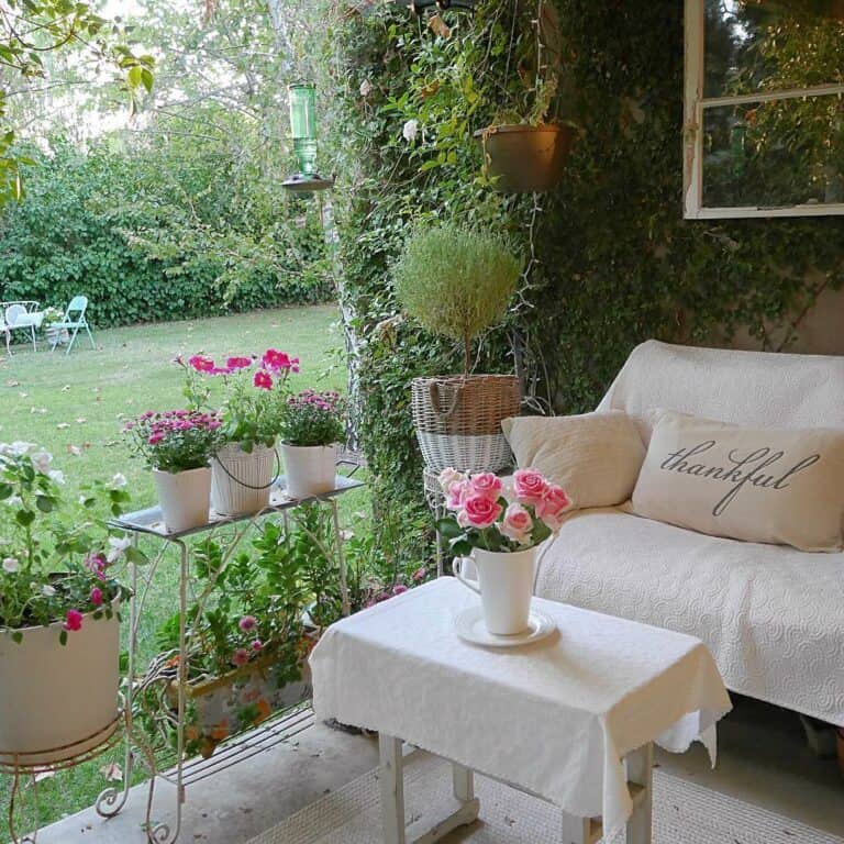 Vines on Sitting Area Wall