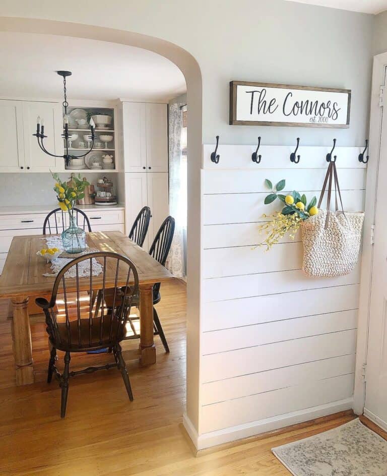 Dining Room with Black Windsor Chairs