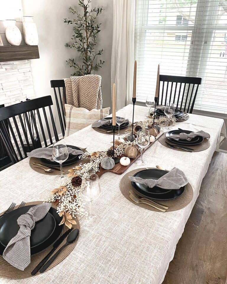 Black Spindle Back Chair Dining Room