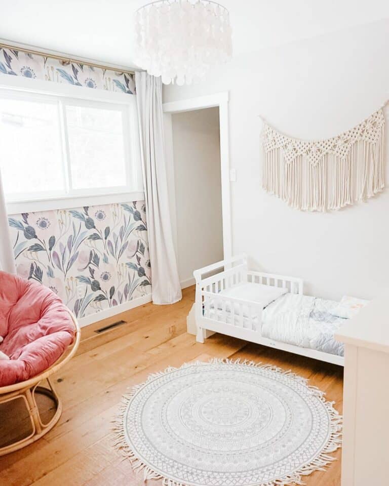 Bohemian and Feminine Toddler Room