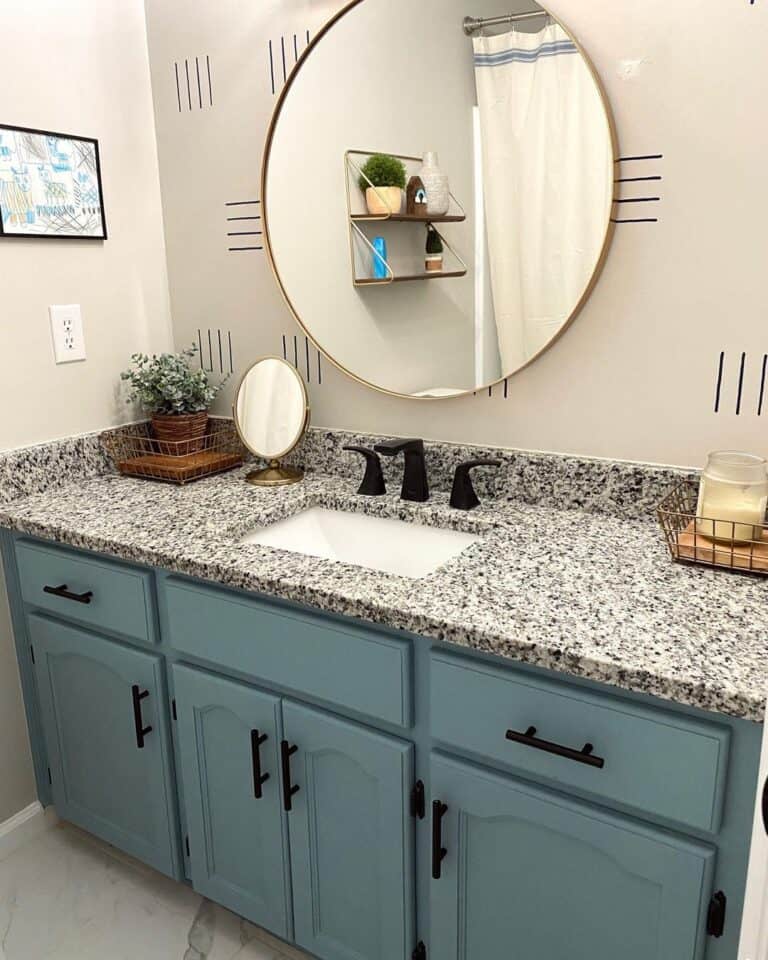 Modern Blue and Grey Bathroom