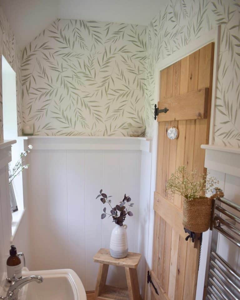 Nature-inspired Powder Room
