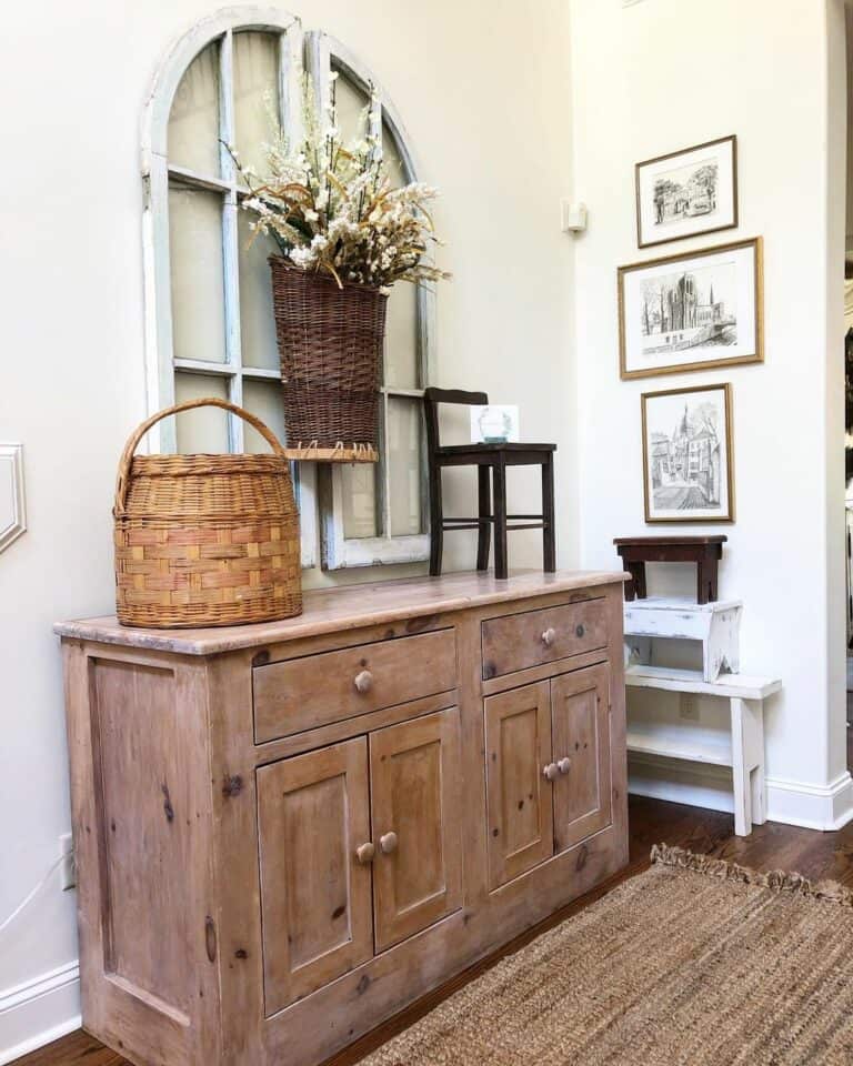 Stacked Benches as Entryway Décor
