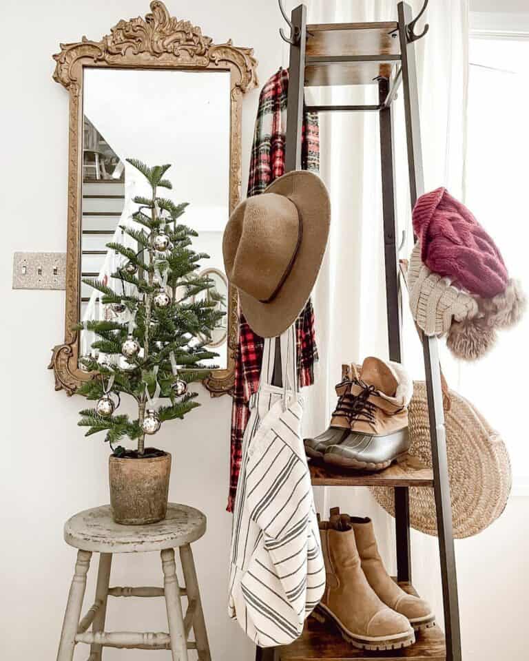 Modern Coat Rack in Airy Foyer