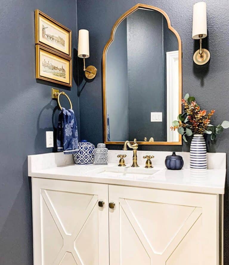 Farmhouse-inspired Modern Powder Room Ideas