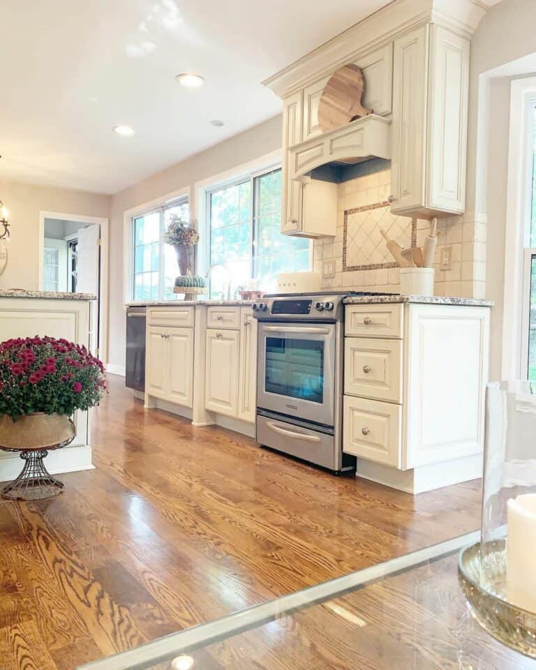White and Wood Country Kitchen