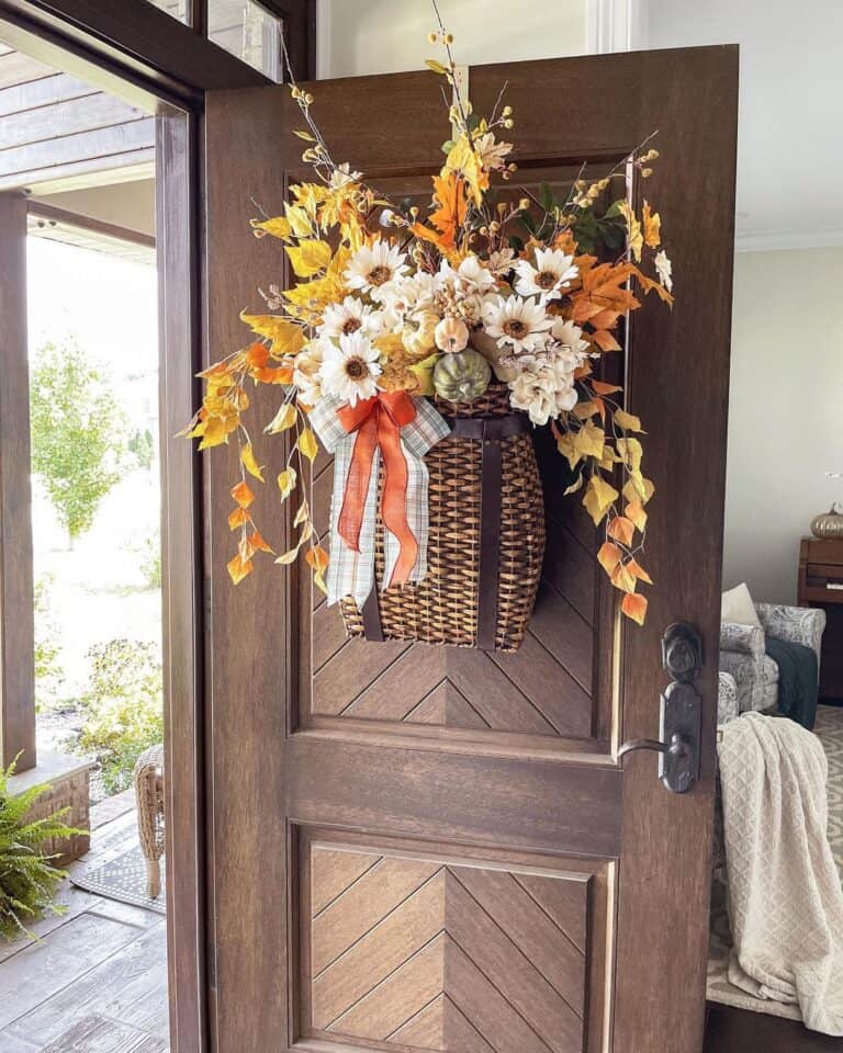 Chevron Front Door and Fall Door Basket