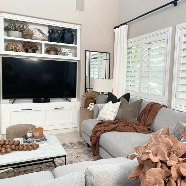 White Living Room Entertainment Center Ideas