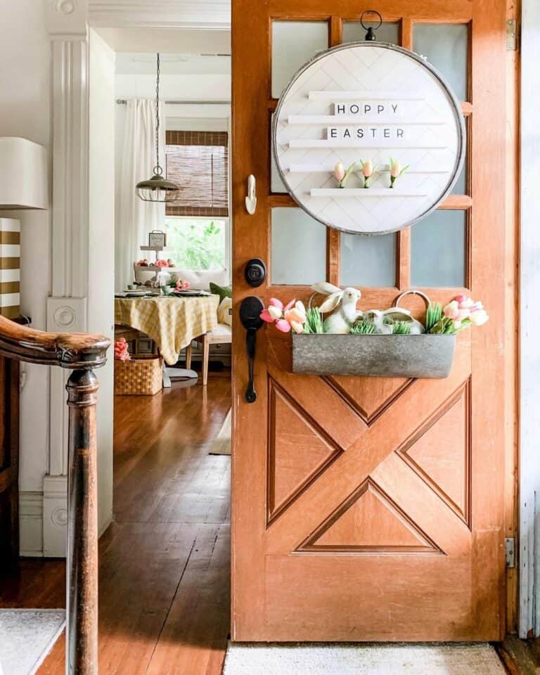 Modern Farmhouse Door with Rustic Hardware