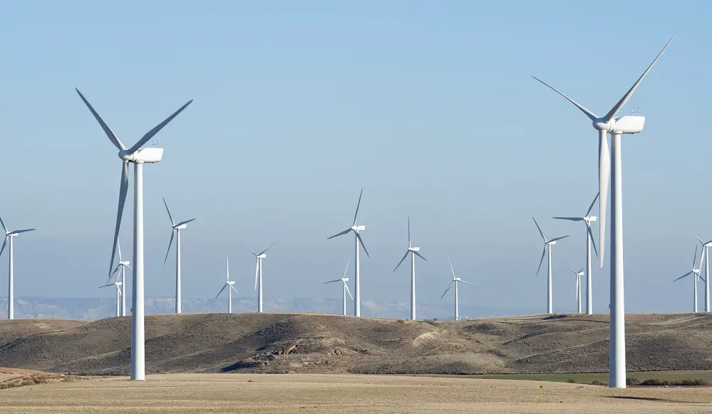 land leased for wind turbines