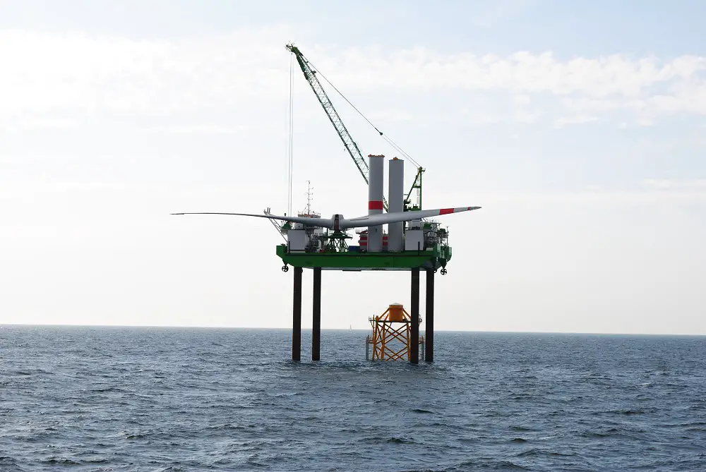 off shore wind turbine construction