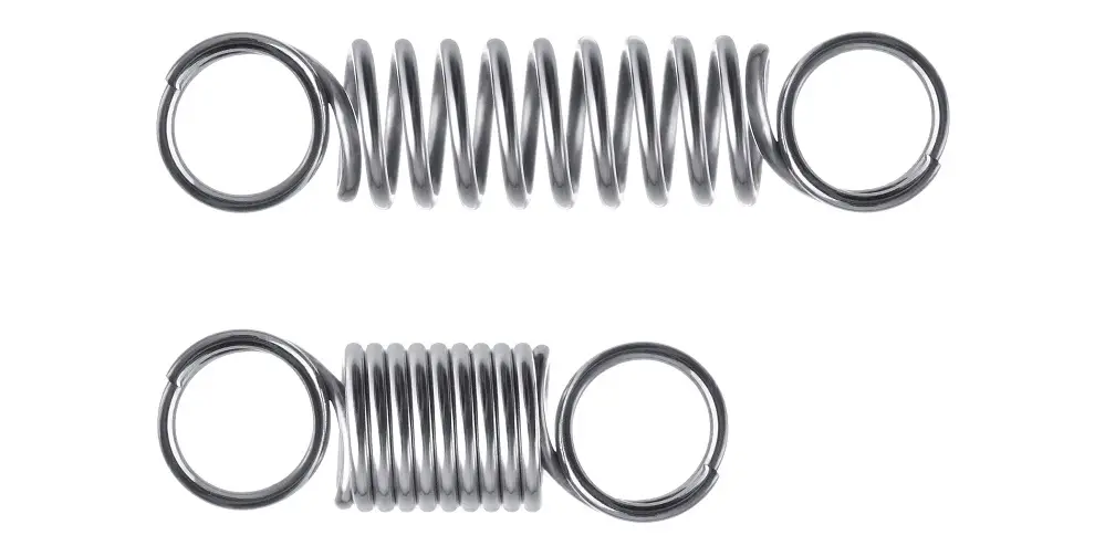 stretched and compressed springs