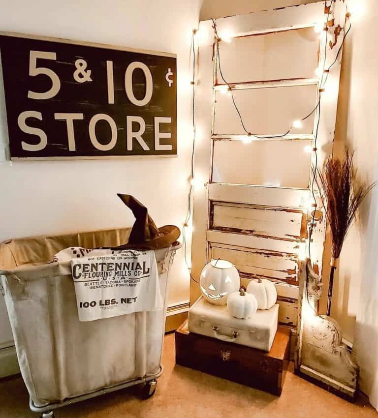 Vintage DÃ©cor and Strands of Lights