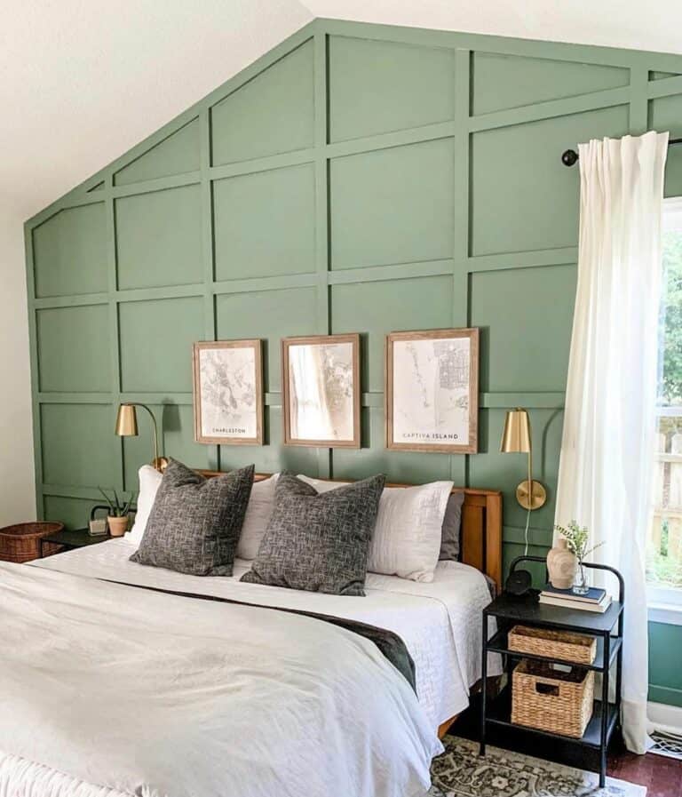 Decor Displayed Low on an Accent Wall