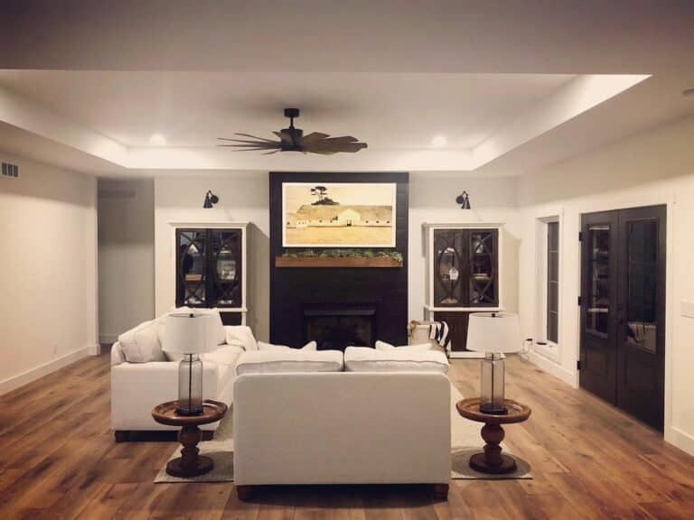 Furniture Arranged in a Spotlighted Area