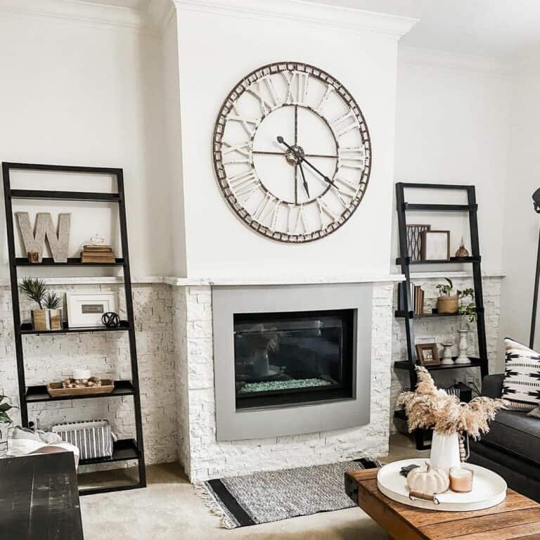 Stone Wainscoting Provides a Dramatic Texture