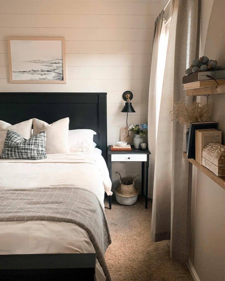 Neutral Walls and Black Furniture
