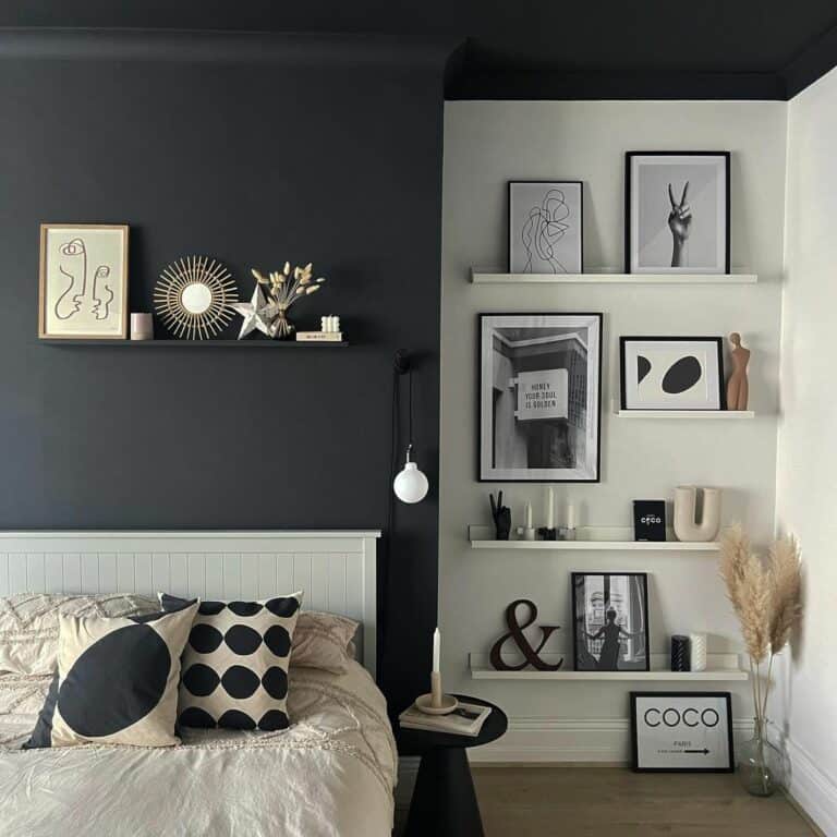 Floating Shelves Replace a Traditional Bookshelf