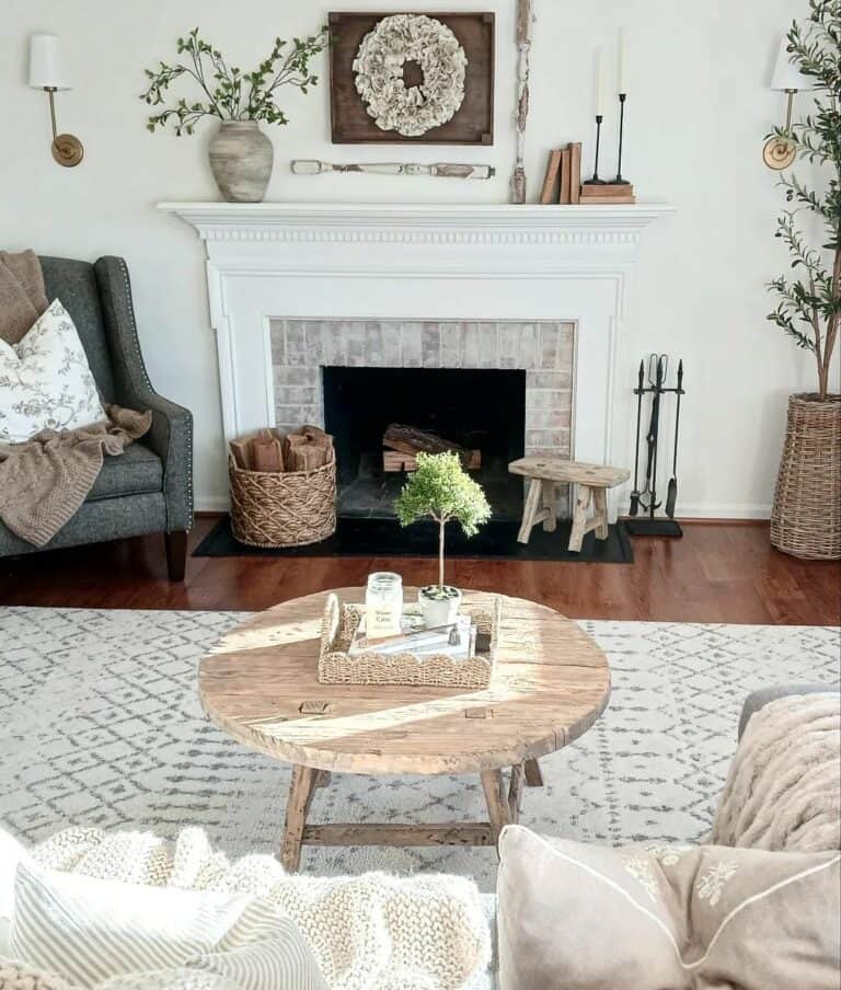 Brick and Wood Accents Create a Classic Design