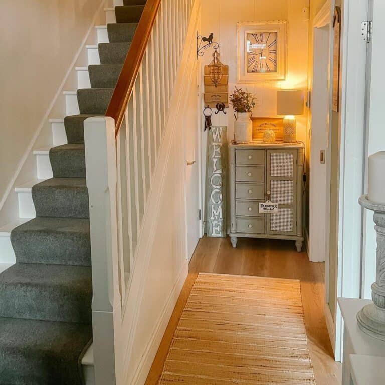 Warm Lighting Illuminates Gray Furniture