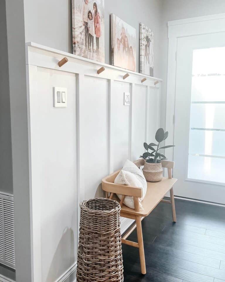Wainscoting With Small Ledge for Picture Display
