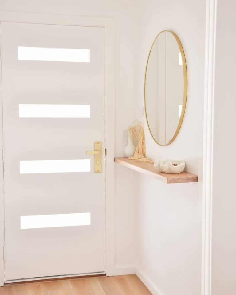 Wall-mounted Shelf Replaces a Console Table