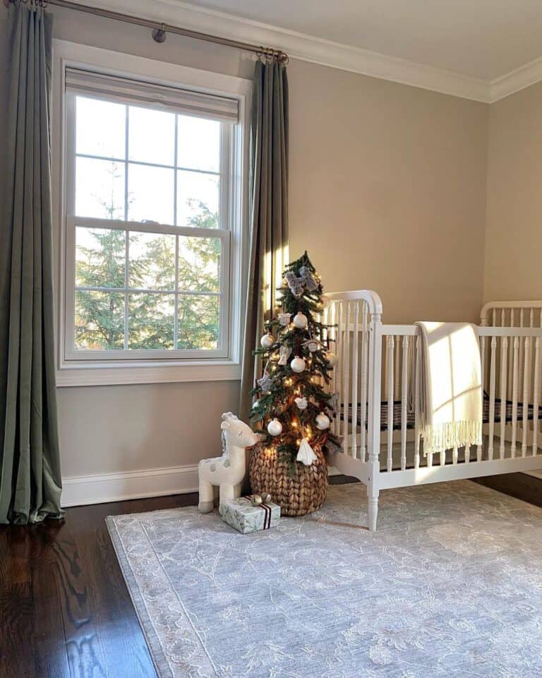 Gray Drapes Paired with Taupe Walls