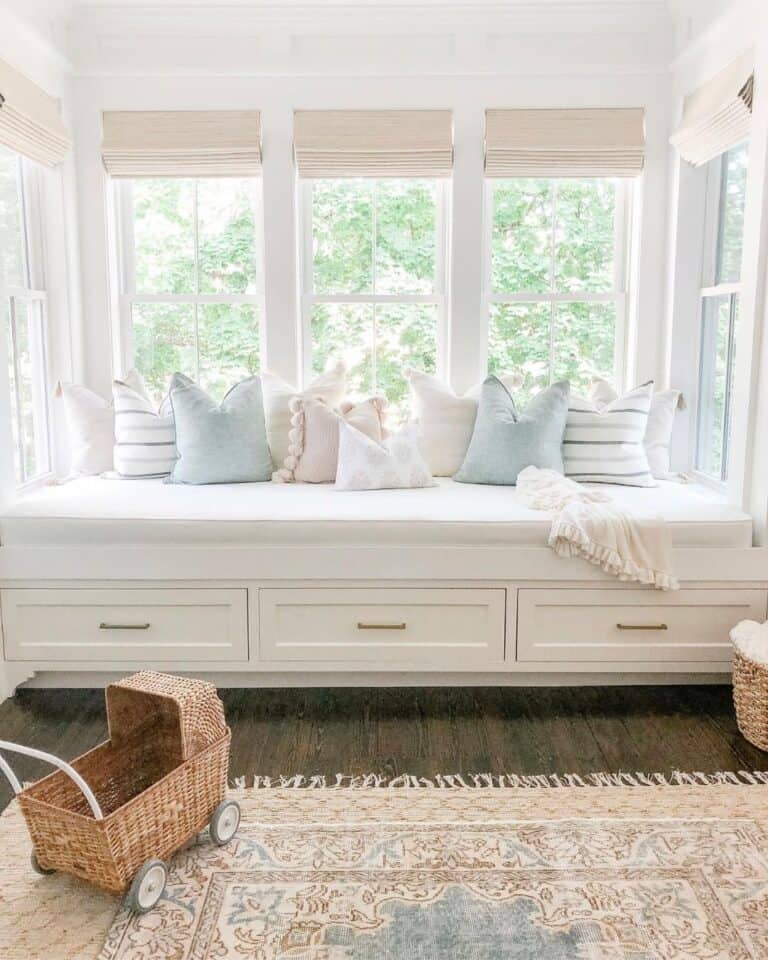 Window Nook with Dark Wood Flooring