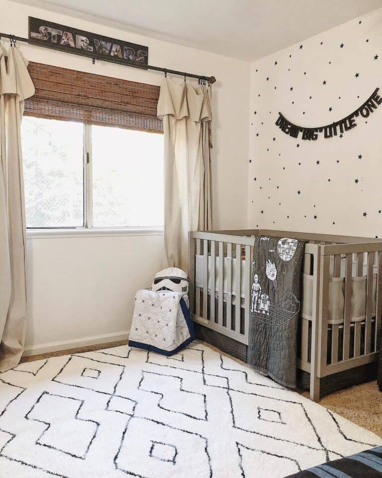 Star Wars Themed Nursery with Stenciled Wall