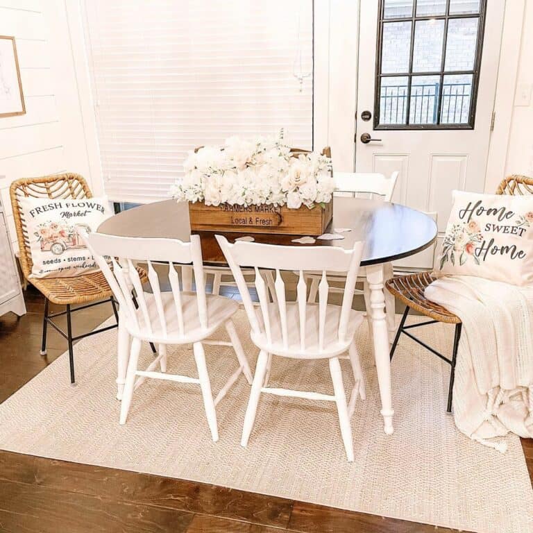Spring Floral Centerpiece for a Farmhouse Table