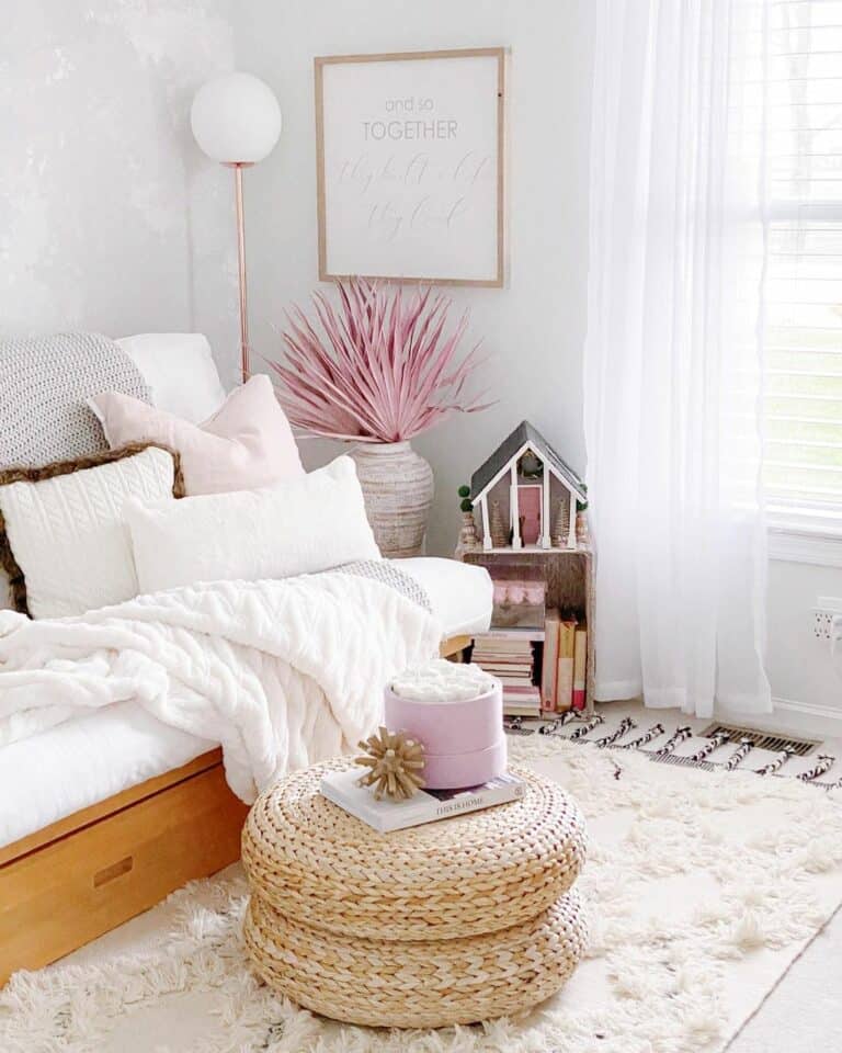Rattan Pouf in Girl