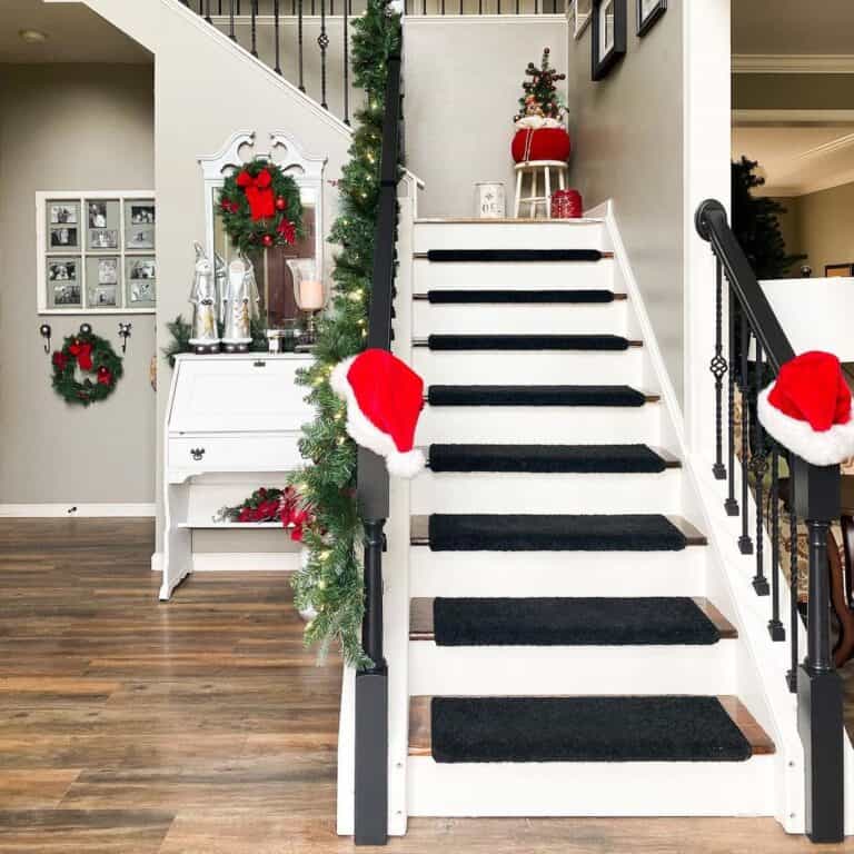 Black Stair Treads Over Wood Treads