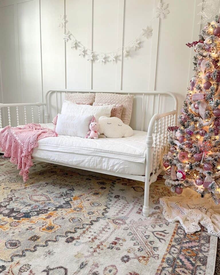 Christmas Décor in Board and Batten Bedroom