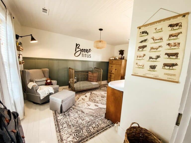 Large Rustic Nursery with Traditional Appeal