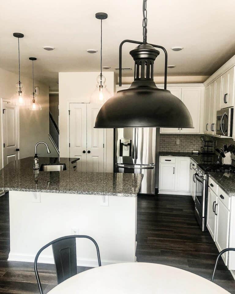 Black Low Ceiling Kitchen Lighting